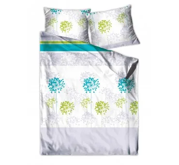 Pościel z satyny bawełnianej Greno Gold Line 220x200 Znakomita Turkusowa