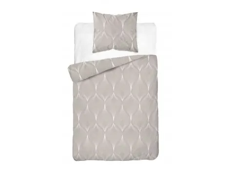 Pościel satynowa 140x200+1/70x80/ beżowa spirala wz 4926 a detexpol