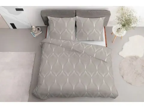 Pościel satynowa 160x200+2/70x80/ beżowa spirala wz 4926 a detexpol