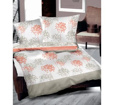 Pościel z satyny bawełnianej 220x200 Znakomita Morelowa Greno Gold Line