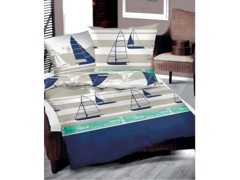 Pościel z satyny bawełnianej Greno Gold Line 220x200 Kapitańska Mietowa