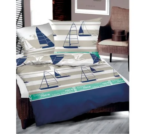 Pościel z satyny bawełnianej Greno Gold Line 220x200 Kapitańska Mietowa