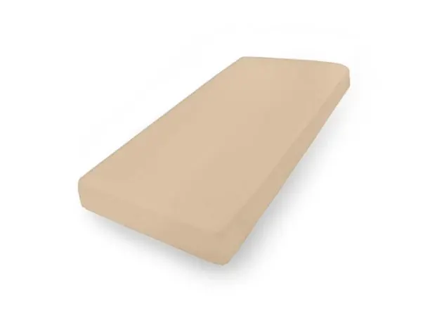 Prześcieradło jersey 120x200 + 30 cm z gumką beż matex beżowe 016 na wysoki materac