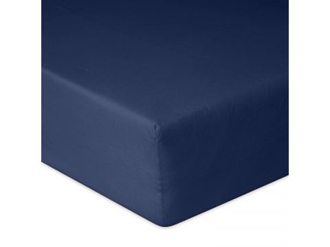 Prześcieradło jersey 180x200 + 30 cm z gumką granatowe matex 047 na wysoki materac