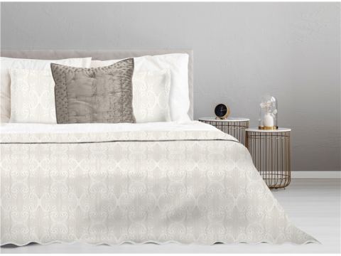 Narzuta Żakardowa - Krem - 220x260 cm - Barok krem - Greno Narzuta Żakardowa - Krem - 220x260 cm - Barok krem - Greno