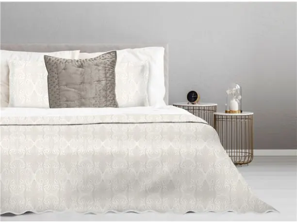 Narzuta Żakardowa - Krem - 220x260 cm - Barok krem - Greno