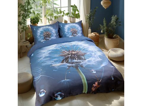 Pościel satyna bawełniana 160x200 +2/70x80 dmuchawce satynlove premium 12401
