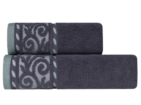 Ręcznik Victoria 50x90 ciemno szary 500 g/m2 frotte  mikro bawełna Ręcznik Victoria 50x90 ciemno szary 500 g/m2 frotte  mikro bawełna