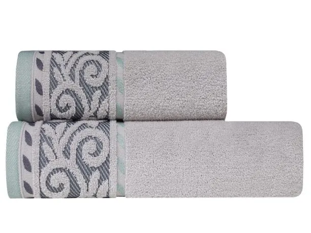 Ręcznik Victoria 70x140 jasno szary 500 g/m2 frotte mikro bawełna