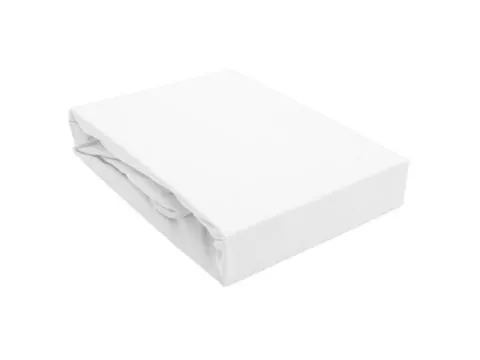 Nieprzemakalne prześcieradło 90x200 jersey z gumką białe