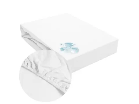 Nieprzemakalne prześcieradło 60x120 jersey z gumką białe