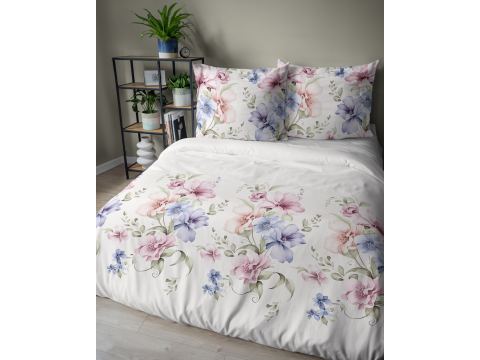Pościel flanelowa 220x200+2/70x80 kolorowe kwiaty 4949 a Pościel flanelowa 220x200+2/70x80 kolorowe kwiaty 4949 a