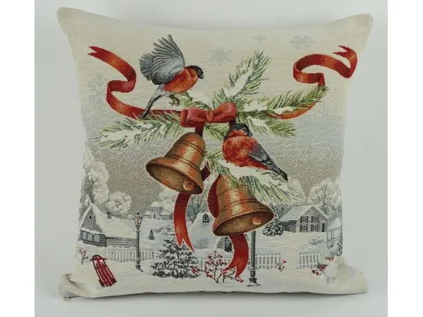 Poszewka świąteczna gobelinowa dzwoneczki, kopciuszek zimą nr. 401 SlodkieSny 45x45 cm gobelin