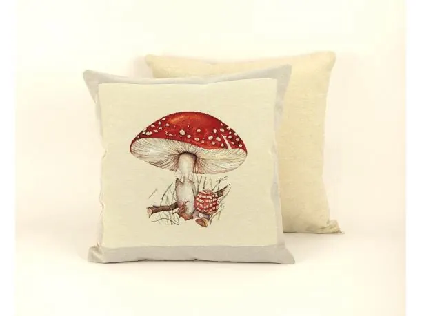 Poszewka dekoracyjna gobelinowa muchomor SlodkieSny 45x45 cm gobelin