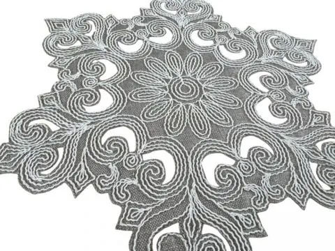 Serwetka świąteczna śr. 28 cm szary, jasny haft int 0149 Boże Narodzenie 1 szt Serwetka świąteczna śr. 28 cm szary, jasny haft int 0149 Boże Narodzenie 1 szt