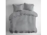 Pościel z bawełny 160x200+2/70x80 z falbanką light grey