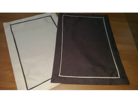 Bieżnik z lamówką 60x120 jasny beż 003/007