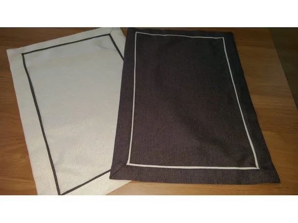Bieżnik z lamówką 60x120 jasny beż 003/007