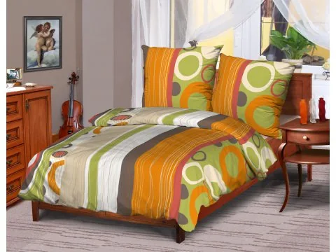 Komplet pościeli satynowej 140x200 Serdeczna Gold Line Greno