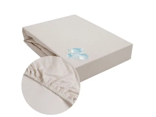 Prześcieradło nieprzemakalne 220x200 jersey z gumką popiel ochronne