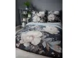 Pościel z bawełny 220x200 +2/70x80 kremowe piwonie holland collection holenderska 3D 5131 A