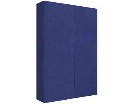 Prześcieradło bawełniane bez gumki silver 160x210 cm granatowe