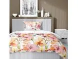 Pościel satynowa 140x200+1/70x80 kolorowe kwiaty wz. 5478 a detexpol