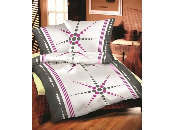 Pościel satynowa Greno Gold Line Światowa Fuksja 160x200