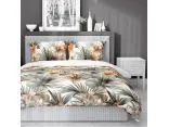 Pościel satynowa 220x200+2/70x80 kwiaty tropikalne wz. 5479 a detexpol