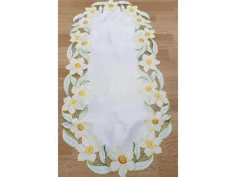 Bieżnik haftowany - 35x70 - żonkil - 0387