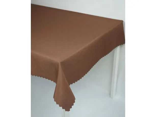 Bieżnik plamoodporny len-75x75 cm rudo brązowy