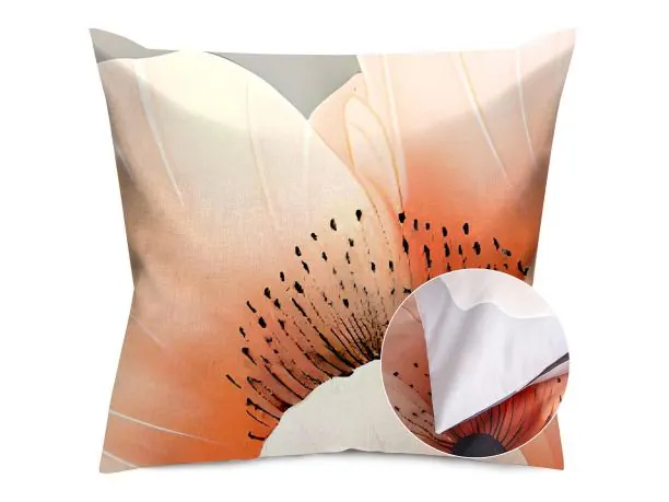 Poszewka satynowa 40x40 cm pomarańczowa fantazja 12409 satynlove premium