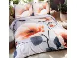 Pościel satynowa 140x200 +1/70x80 pomarańczowa fantazja satynlove premium 12409