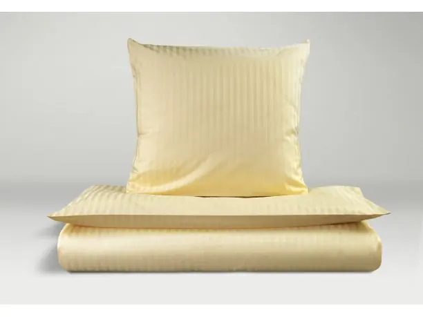 Poszewka satynowa adamaszek kremowa, żołta w paski 40x40 cm zamek pasek 1cm