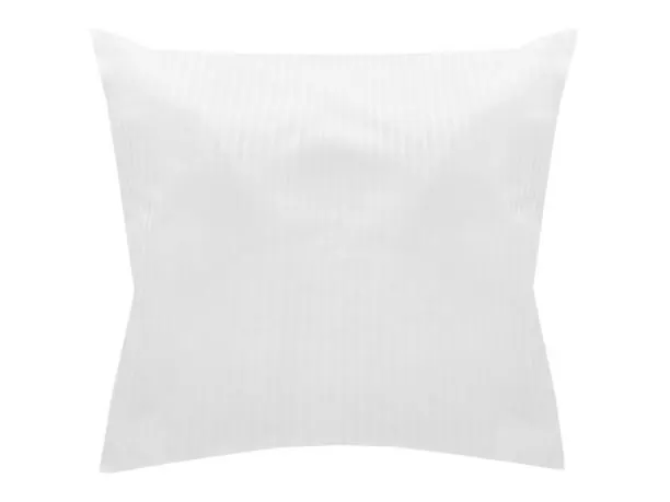 Poszewka satynowa Adamaszek Biała w paski - 70x80 cm - zakładka - pasek 1 cm