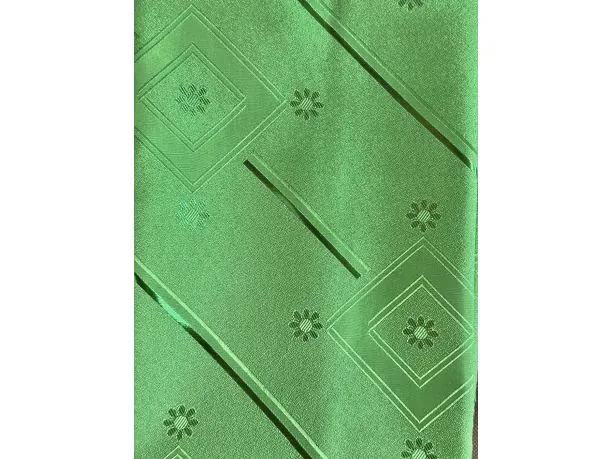 Obrus plamoodporny 130x160 cm duży wzorek zieleń butelkowa