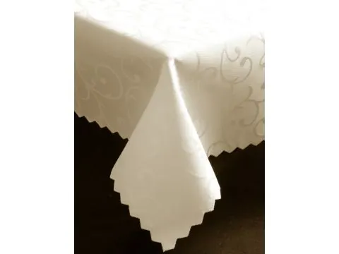 Obrus plamoodporny 140x220 cm kremowy powój krem