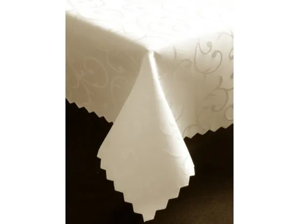 Obrus plamoodporny 140x220 cm kremowy powój krem