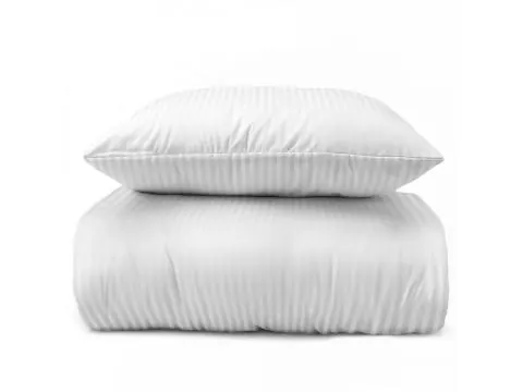 Poszewka hotelowa adamaszkowa PC 70x80 | Pasy 1 cm | Zakład 20 cm | Sanforyzowana