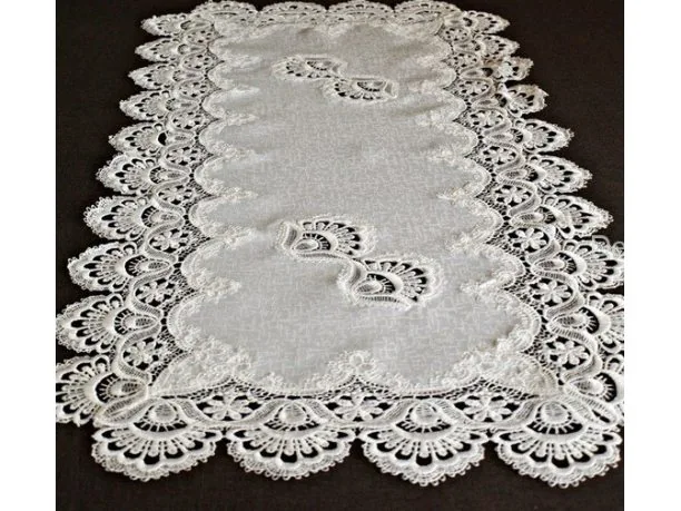 Bieżnik z gipiurą 60x120 biały 8139