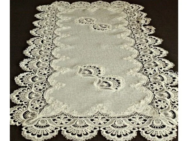 Bieżnik z gipiurą 60x120 kość słoniowa / krem 8139