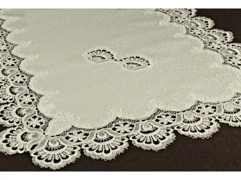 Bieżnik z gipiurą 60x120 kość słoniowa / krem 8139