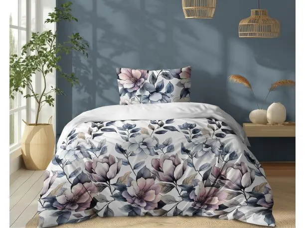 Pościel z bawełny 140x200 +1/70x80 błękitne marzenie wz. 5498 a