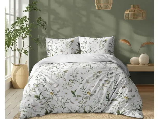 Pościel z bawełny 220x200 +2/70x80 poranny śpiew wz. 5500 a