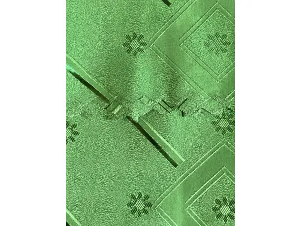 Obrus plamoodporny 120x160 cm duży wzorek zieleń butelkowa