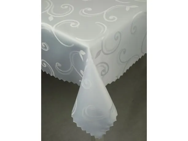 Obrus plamoodporny 130x180 cm owal powój biały owalny