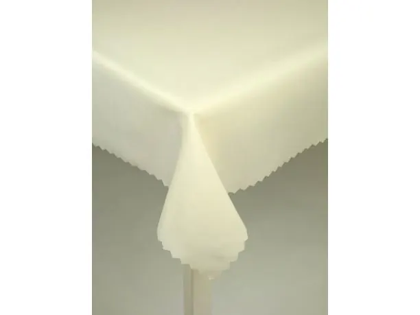 Obrus plamoodporny 140x200 cm len jasny krem owalny