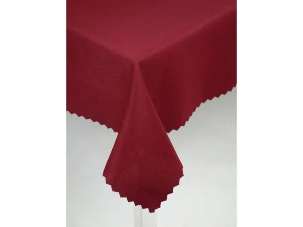 Bieżnik plamoodporny 75x75 cm bordowy len