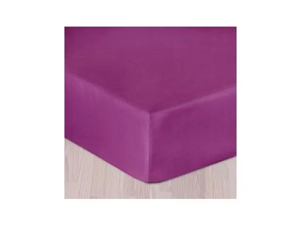 Prześcieradło satynowe z gumką 90x200 cm jasno fioletowe 040