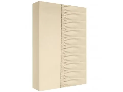 Prześcieradło bawełniane z gumką silver 140x200 + 25 cm yellow / piaskowy